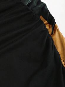 Sweetra Bộ 2 váy đuôi cá dự tiệc màu trơn thanh lịch và váy họa tiết hoa cho nữ - Nhiều màu - Xem 4