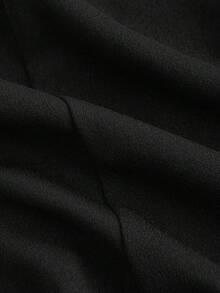 SHEIN MOD Váy midi thắt nơ cổ điển ngọt ngào cho nữ, váy ngắn đen, váy ngắn đen, trang phục dự tiệc sinh nhật, váy dạ hội, trang phục tiệc độc thân - màu đen - Xem 4