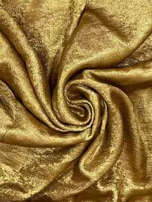 Franclia 女士春秋季纯色金属质感心形刺绣衬衫，精致心形刺绣，尖领单排扣设计，适合日常穿着、通勤、聚会等场合。 - 金色 - 查看 5