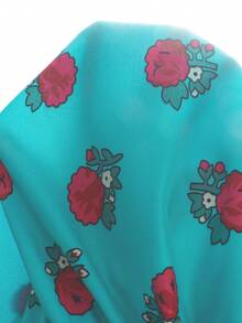 Girls' Woven Green Fabric Dress With Midriff Waist Inset And Floral Lace Trim, Cute And Elegant, Suitable For Daily Wear, Gatherings And Vacations - Green - View 8