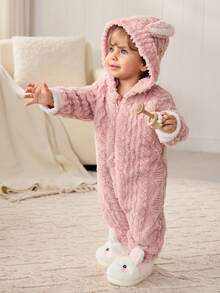 Cozy Pixies A Pair Of Baby Velvet Cute Bunny Warm And Non-Slip Children's Daily Leisure Pedal Home Warm Baby Slippers - Multicolor - View 3