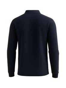 Fred Perry Men's Long Sleeve Polo Shirt Navy Blue