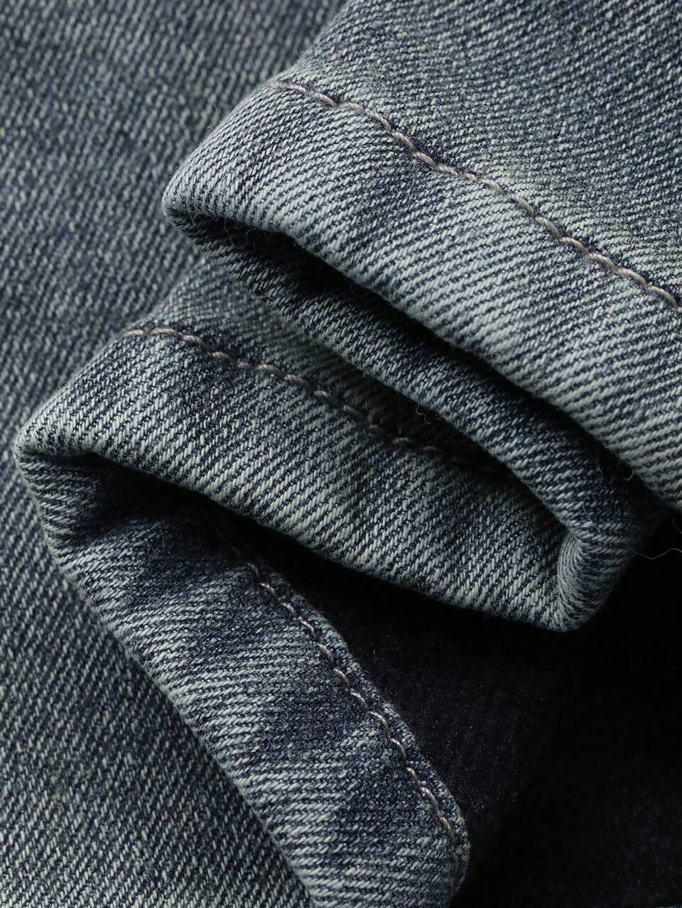 Women's Flared Thermal-Lined Denim Jeans, Autumn/Winter Y2k