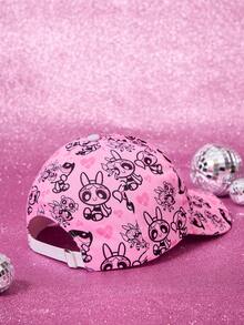 THE POWERPUFF GIRLS X SHEIN Women Baseball Cap - White - View 4