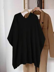 Franclia New Autumn/Winter Casual Elegant Personalized Shawl Collar Women Cardigan Sweater - Black - View 2