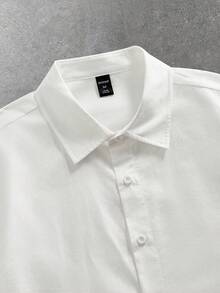 ROMWE MEN Goth Chemise col blanc crâne sombre punk pour homme - Blanc - Voir 3