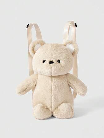 Kawaii حقيبة ظهر قطيفة كرتونية عصرية، حقيبة نسائية جميلة