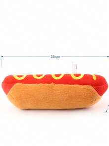 PETSIN 互动式毛绒热狗磨牙玩具，带沙沙声和柔软耐嚼的质地 - 耐用毛绒狗，适合小型、中型和大型犬 - 可爱的磨牙益智玩具，无需电池/易于清洁，适合所有犬种的耐嚼宠物玩具 - 彩色 - 查看 6