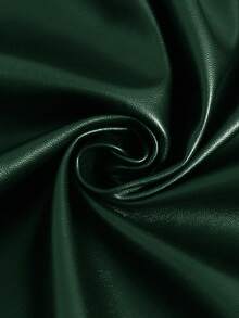 DreamSkyne Plus Size Women Minimalist Cinched Waist Mid-Length Jacket, Suitable For Commuting, Autumn/Winter - Dark Green - View 7