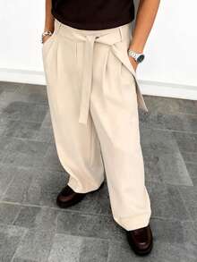 HUEFORM Pantalones rectos sueltos con pliegues casuales para hombres, adecuados para uso casual diario, salidas de fin de semana, viajes, reuniones con amigos, etc. Este pantalón es un artículo versátil y esencial en el guardarropa de un hombre, y hace un gran regalo para un novio o esposo. - Albaricoque - Ver 4