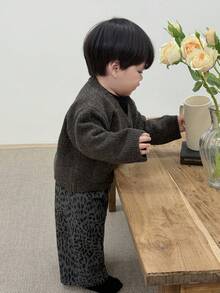 DAZY 男童休闲宽松水洗豹纹牛仔裤