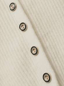 Franclia Women's Simple Casual Commuting Elegant Knitted Solid Color Sweater Two-Piece Set With Lapel, Straight Shoulders, Long Sleeves, Button-Down, Wood Resin Buttons, Contrasting Buttons, Cardigan And Front Bow, Double Pocket Knitted Straight Pants, Wide-Leg Pants, Textured Ribbed TrousersWomen's Autumn Clothingautumn Fall Clothes For Women Fall Autumn Clothes Fall Outfits For Women Autumn Outfits For Women Fall Clothes Autumn Women  Fall Women Clothes Autumn Clothing Elegant Fashionable Casual Commuting Business Office Daily Leisure All-Match Temperament Urban Teacher Professional Attire