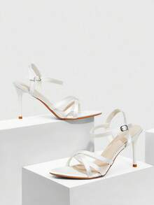 CUCCOO SZL Women's Fashionable, Versatile And Elegant Heeled Sandals For Commuting Spring Shoes Summer - Beige - View 1
