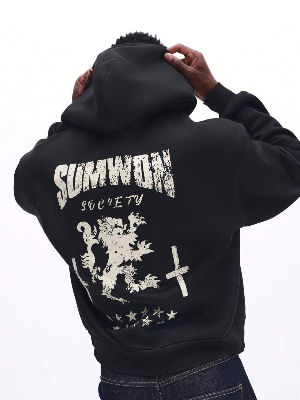 Society Graphic Print Hoodie