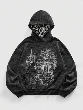 Street Life Herren Hoodie Sweatshirt mit dunklem grafischem Aufdruck