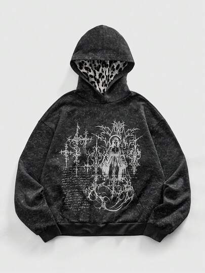 Street Life sweat-shirt à capuche imprimé graphique sombre pour homme