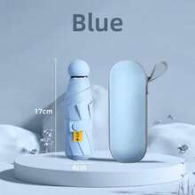 1 pieza Paraguas mini portátil tipo cápsula - Paraguas de viaje multifuncional resistente al agua y protección UV - Multicolor - Ver 14