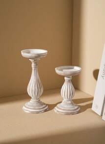 Cirelle 1 chiếc giá nến bằng gỗ cổ điển, chân nến phong cách trang trại mộc mạc cho phòng khách, bàn ăn, bữa tối lãng mạn dưới ánh nến, đạo cụ chụp ảnh, nhà ở, văn phòng, giá sách, trang trí bàn làm việc, thích hợp cho gia đình, đám cưới, trang trí ngày lễ - Nhiều màu - Xem 2