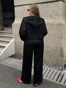 Muchica Bộ 2 áo hoodie có khóa kéo lót giữ nhiệt cỡ lớn - màu đen - Xem 2