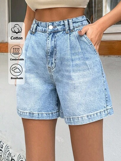 EURMUSE Shorts jeans femininos casuais com bolsos