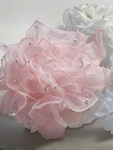 1Roll Elegant Faux Pearl Sewing Trim  Modern Polyester Decorative Edge For DIY Home Décor Crafts  Sewing Projects - Pink - View 7
