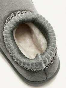 Cozy Pixies Autumn/Winter All-Match Casual Fashion Versatile Plush Thickened Warm Cute Soft Baby Snow Boots, Ankle Boots, Slippers - Army Green - View 4