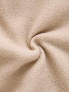 SHEIN Young Girl Zip-Up Drawstring Long Sleeve Warm Fleece Fashionable Casual Stand Collar Sweatshirt Jacket Khaki Zip Up In Fall/Winter Zip Up Top Khaki Top Sweatshirt Plain Color Zip Up Sweatshirt Chic Beige Cropped Sweatshirt Jacket With Full Zip And Stand Collar Ideal For Casual Fall Spring - Khaki - View 15