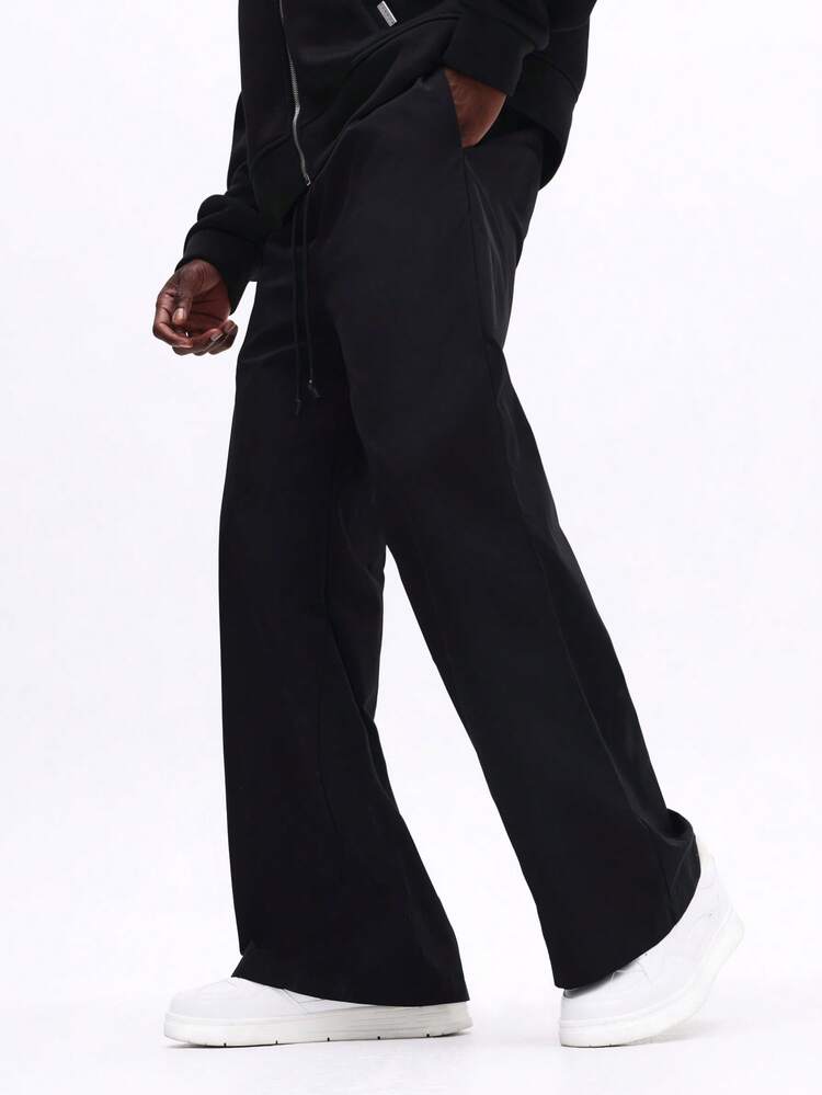 Flare Fit Nylon Pants With Side Pockets