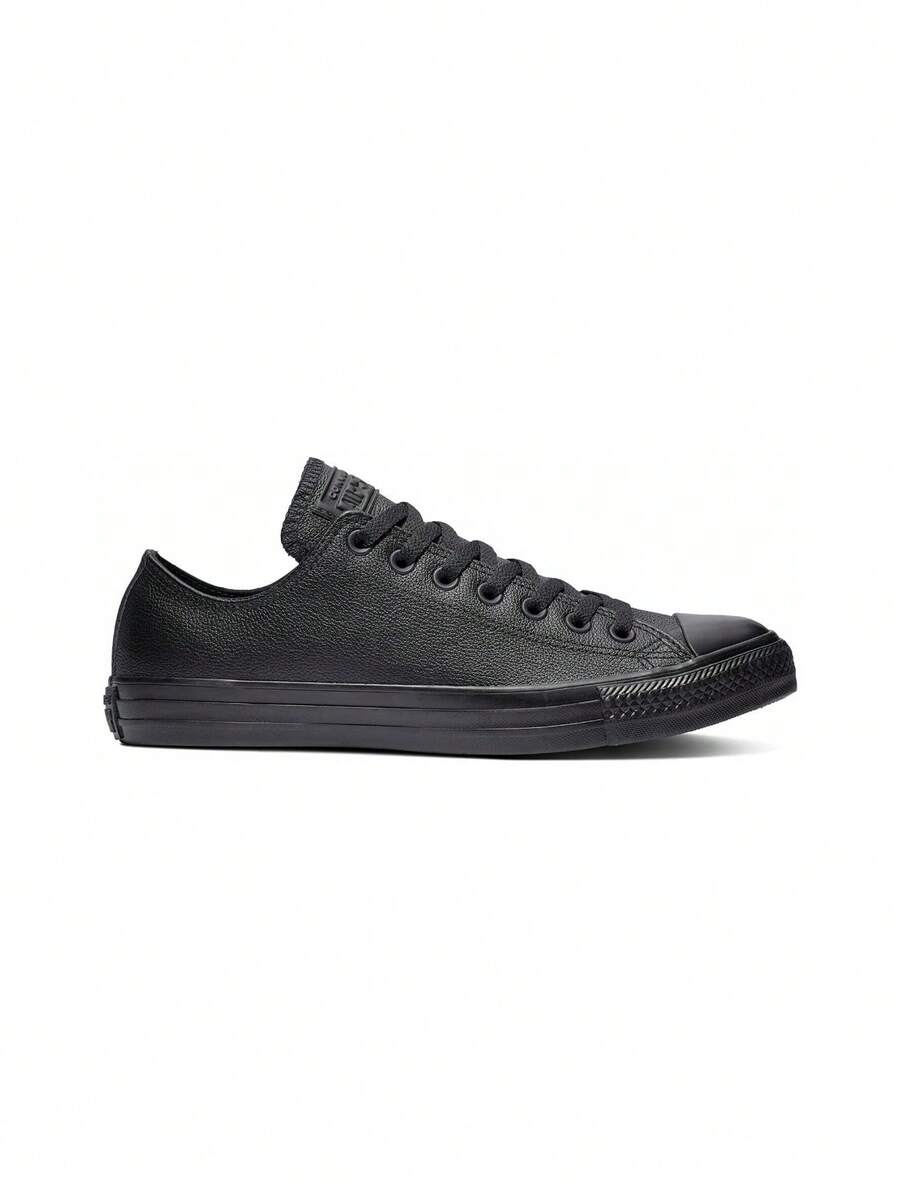 Converse Chuck Taylor All Star Leather Low Unisex Shoes Black 135253C - Black Mono - View 1