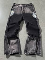 Men's Loose Fit Pocketed Wide Leg Casual Jeans