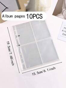 Original Ballet Style Bow Plush A6 Card Album Loose Leaf Inner Page Small Card Star Chasing Storage Card Album Back To School