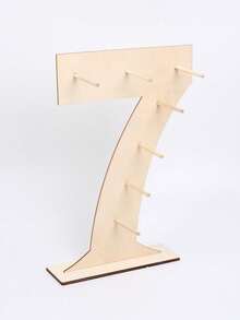 1Set Number 0-9 Wooden Doughnut Display Stand Holder Board,Birthday Party Table Decor Shower Wedding Gender Reveal Party Supplies