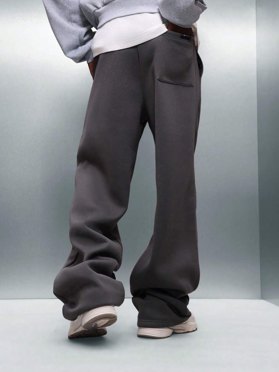 PLAYBOY X SUMWON Extra Wide Pleated Relaxed Fit Sweatpants With Bunny Logo Graphics And Drawstring Waist For Casual Comfort