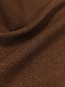 SHEIN Unity Women's Contrast Color Shawl Collar Pocket Business Formal Blazer - Brown - View 3