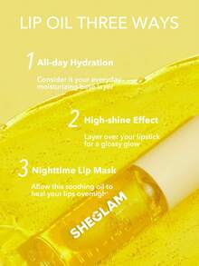 SHEGLAM Jelly Wow Hydrating Lip Oil-Grapefruit Glow Moisturizing Clear Lip Gloss Plumping Non-Sticky Lip Care High Shine Finish Nourishing Vitamin C-Rich Grapefruit Extract Liquid Lip Cosmetics Lip Combo Brand Beauty Makeup Face Paint Cosmetic For Women Girls Perfect For Winter Spring Ideal For Y2K Fancy Fashion Suitable For Birthday Gift Party Ready Best Color - Grapefruit Glow - View 5