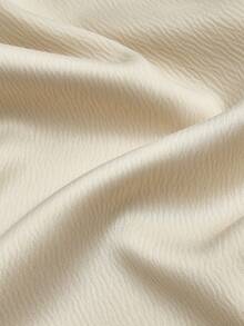 Franclia 女士优雅翻领上衣和裤子套装 - 杏色 - 查看 7