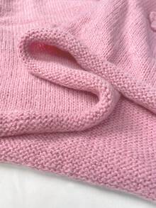 Franclia Pink Floral Autumn Cute Everyday Blogger-Style Chic 3D Crochet Loose Fit Crew Neck Sweater,European & American New Arrival Fall Winter Casual Commute - Pink - View 8
