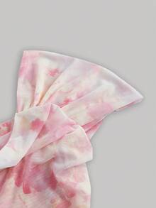 SHEIN MOD 正韻印花設計,荷葉邊設計露肩女裝連身裙 - 粉色 - 查看 6