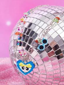 THE POWERPUFF GIRLS X SHEIN Collares superpuestos para mujer - Multicolor - Ver 3
