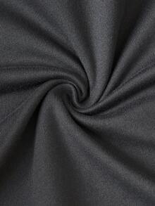 Claim Dot 男士纯色圆领短袖休闲修身T恤 - 深灰色 - 查看 4