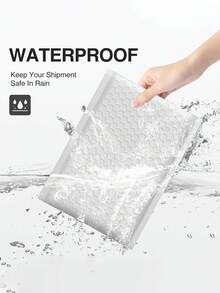 20个装气泡膜快递信封，白色自封防水运输袋，适用于珠宝和化妆品 - 白色 - 查看 9