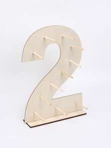 1Set Number 0-9 Wooden Doughnut Display Stand Holder Board,Birthday Party Table Decor Shower Wedding Gender Reveal Party Supplies