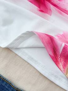 SHEIN 少女碎花无袖圆领背心 - 白色 - 查看 6