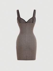 SHEIN MOD Đầm Nơ Bướm Tương phản ràng buộc răng cưa Giải trí - Nhiều màu - Xem 2