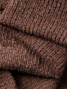 DAZY Girls Collared Knit Sweatshirt - Brown - View 7