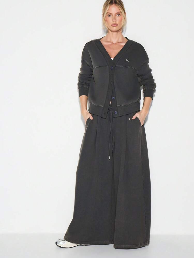 KIZN Wide Leg Sweatpants With Drawstring Waist