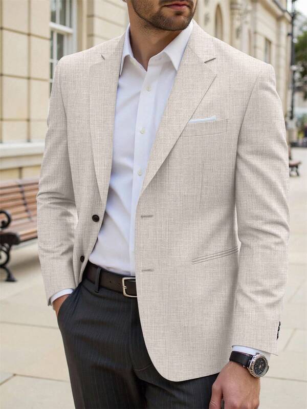 Manfinity Mode 男士单排扣商务休闲加大码西装外套