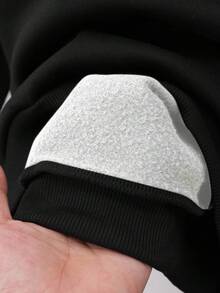 Teen Titans Go X SHEIN Áo nỉ cổ tròn in họa tiết hoạt hình và chữ cái thường ngày cho bé trai tuổi mới lớn, mùa thu - trắng - Xem 6