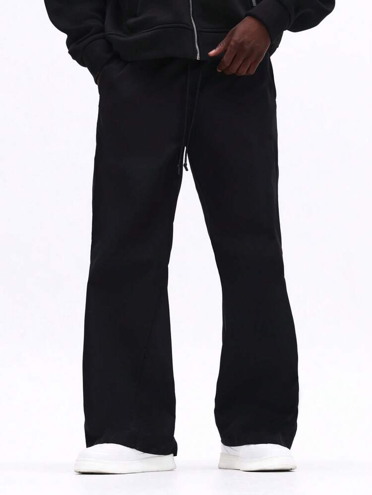 Flare Fit Nylon Pants With Side Pockets