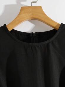 Modelyn 女式简约通勤中式立领西装外套和西装套装，秋季 - 黑色 - 查看 6